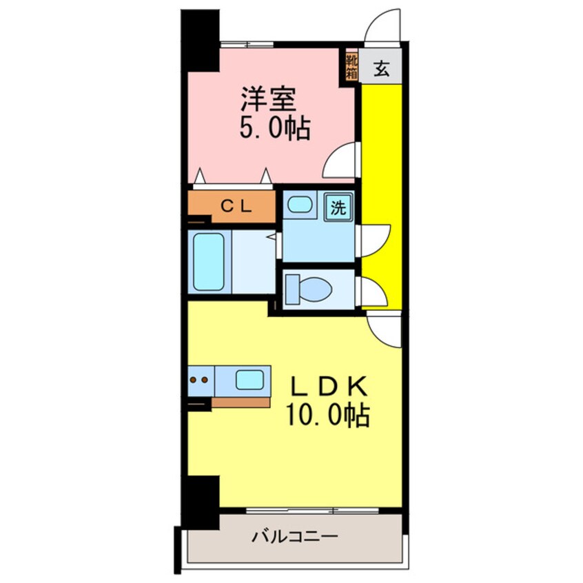 間取図 東海道本線<琵琶湖線・JR京都線>/大津駅 徒歩9分 8階 築13年