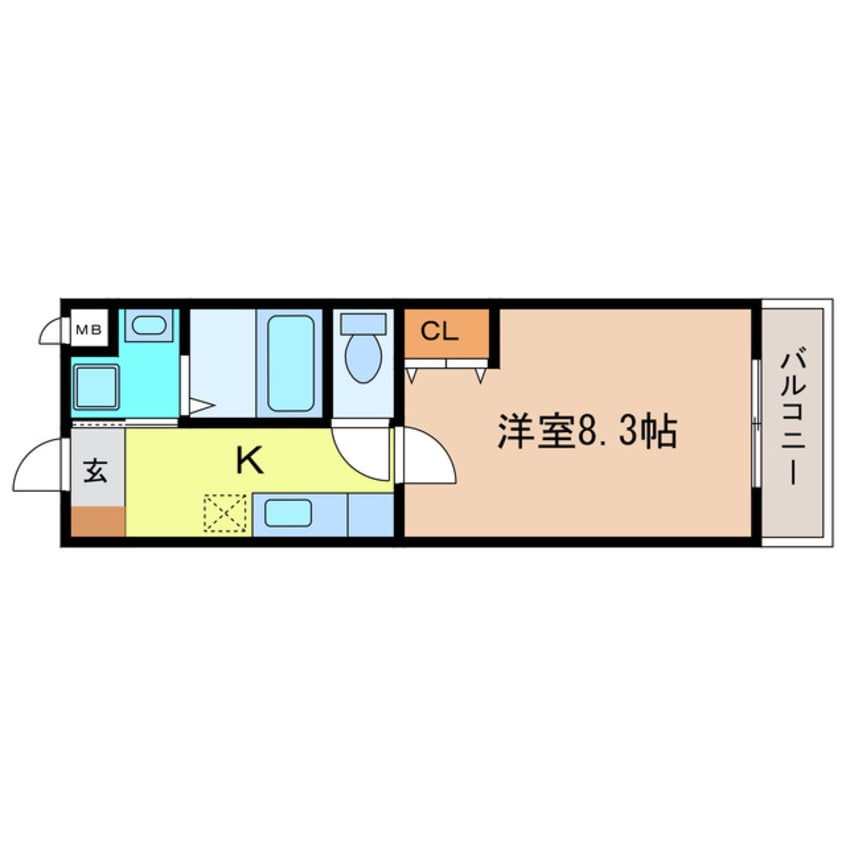 間取図 東海道本線<琵琶湖線・JR京都線>/石山駅 徒歩15分 2階 築14年