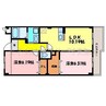 東海道本線<琵琶湖線・JR京都線>/膳所駅 徒歩20分 3階 築13年 2LDKの間取り