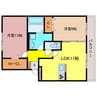 ユートピア 2LDKの間取り