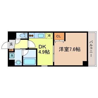 間取図 東海道本線<琵琶湖線・JR京都線>/瀬田駅 徒歩4分 8階 築19年