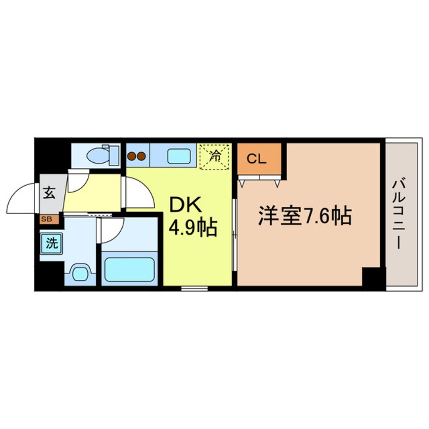 間取図 東海道本線<琵琶湖線・JR京都線>/瀬田駅 徒歩4分 8階 築19年