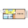 上萱の園 1Kの間取り