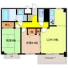 Ｍプラザ石山弐番館 2LDKの間取り