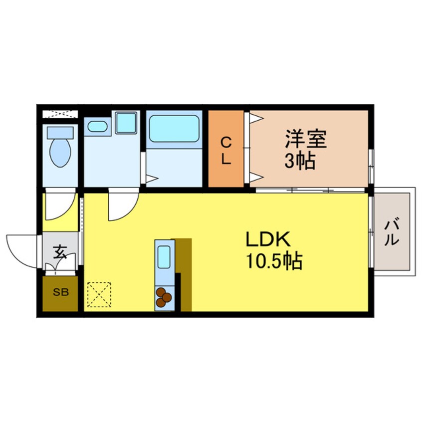 間取図 メゾンかやの