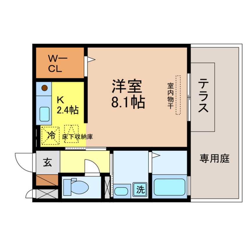 間取図 東海道本線<琵琶湖線・JR京都線>/石山駅 徒歩24分 1階 築13年