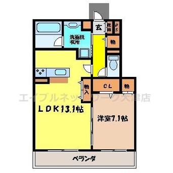 間取図 湖西線/唐崎駅 徒歩6分 2階 築12年