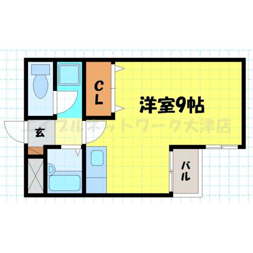 間取図 湖西線/大津京駅 徒歩10分 3階 築29年