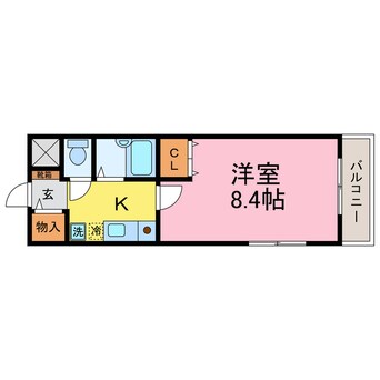 間取図 湖西線/大津京駅 徒歩10分 2階 築29年