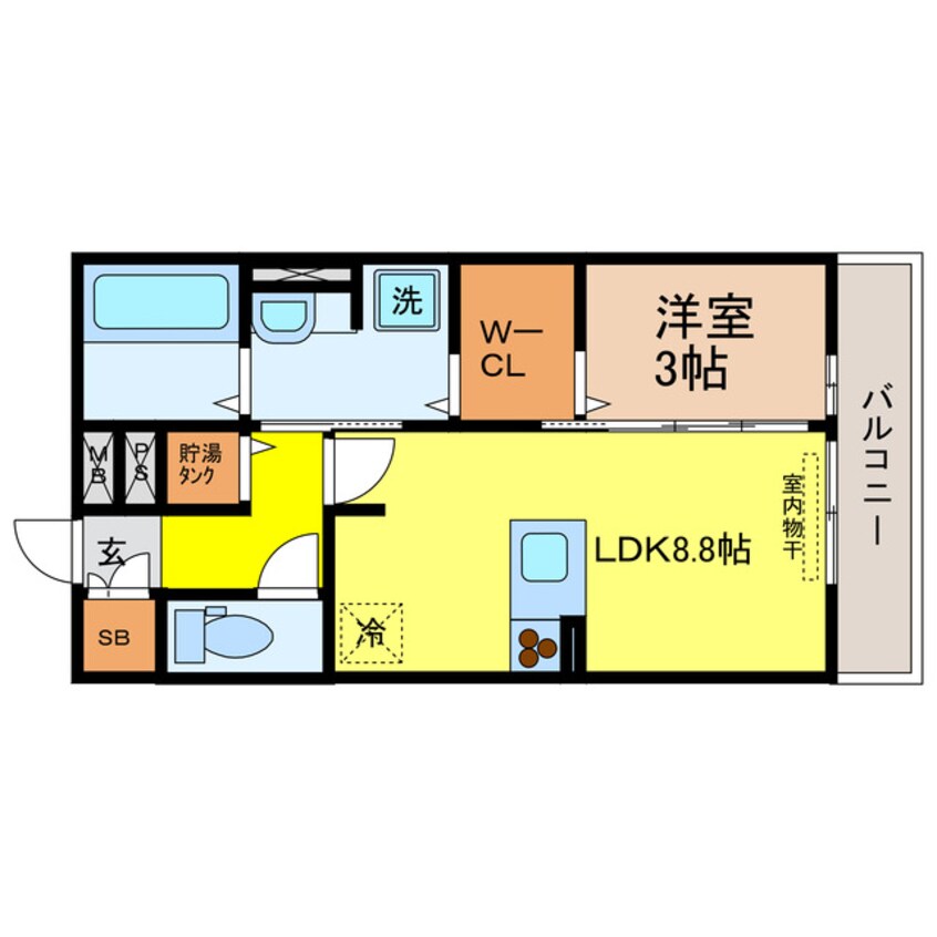 間取図 東海道本線<琵琶湖線・JR京都線>/石山駅 徒歩15分 1階 築12年