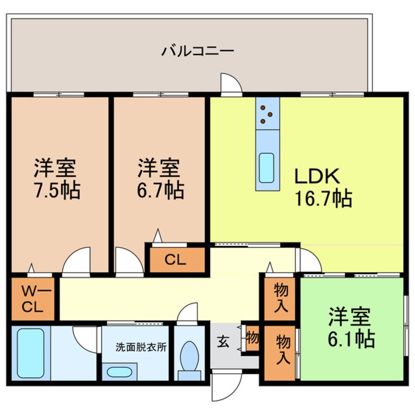 間取図 東海道本線<琵琶湖線・JR京都線>/膳所駅 徒歩5分 4階 築21年