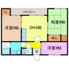 ロイヤルハイツ 3DKの間取り