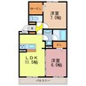 東海道本線<琵琶湖線・JR京都線>/石山駅 徒歩23分 2階 築10年 2LDKの間取り