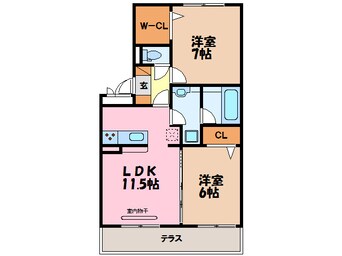 間取図 東海道本線<琵琶湖線・JR京都線>/石山駅 徒歩23分 3階 築10年