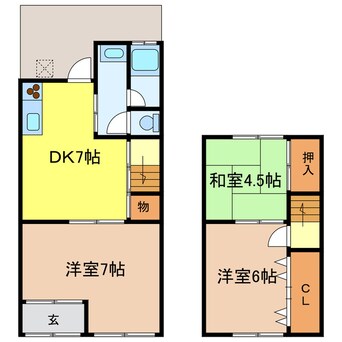 間取図 竜が丘貸家