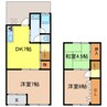 竜が丘貸家 3DKの間取り