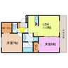 TIECHEL 2LDKの間取り
