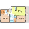 TIECHEL 2LDKの間取り