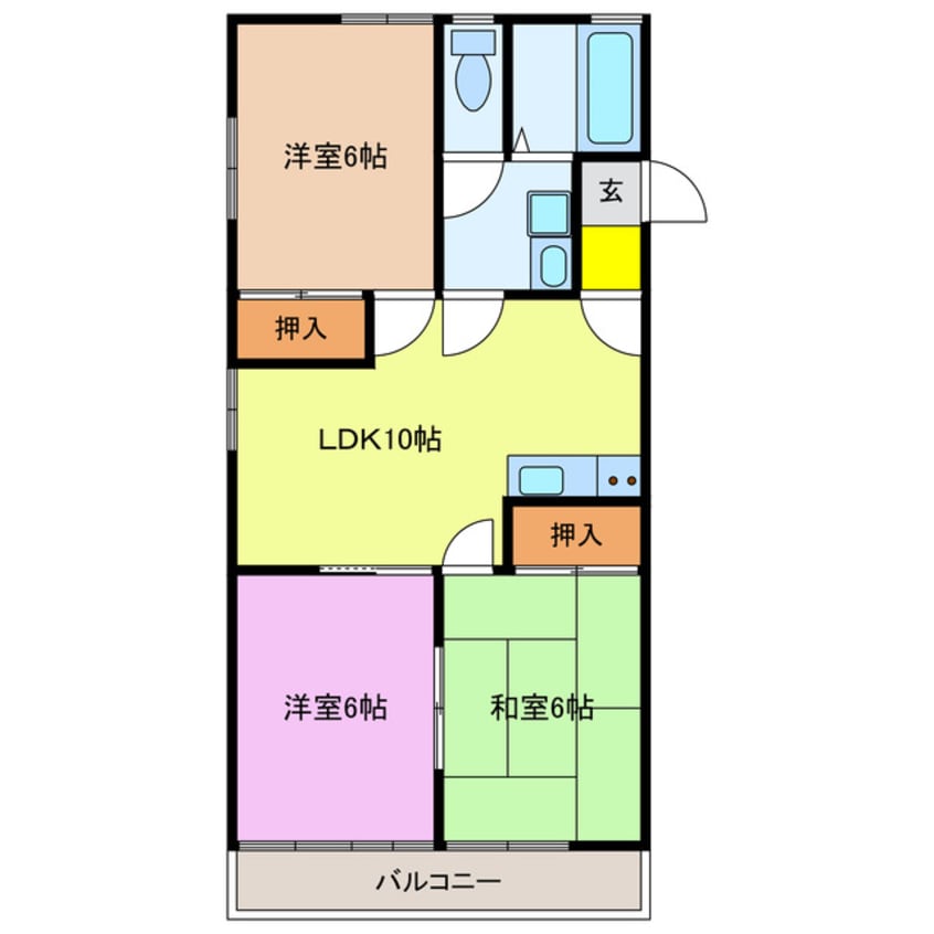 間取図 湖西線/唐崎駅 徒歩12分 1階 築32年