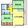 湖西線/大津京駅 徒歩17分 2階 築38年 2LDKの間取り