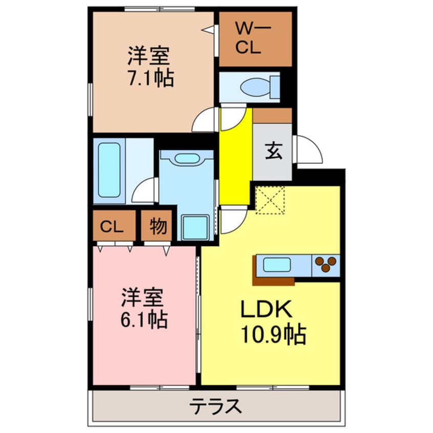 間取図 フェリーチェファミリアＢ棟