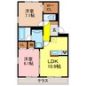 フェリーチェファミリアＢ棟 2LDKの間取り