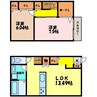 京阪石山坂本線/松ノ馬場駅 徒歩4分 1-2階 築7年 2LDKの間取り