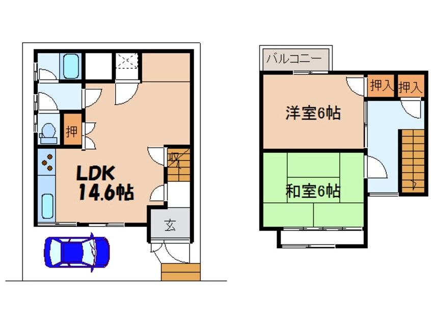 間取図 藤尾奥町貸家