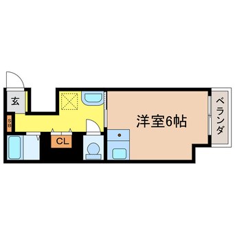 間取図 湖西線/大津京駅 徒歩2分 3階 築35年