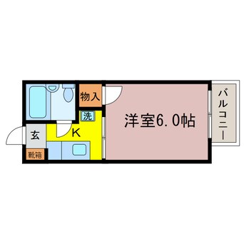 間取図 東海道本線<琵琶湖線・JR京都線>/膳所駅 徒歩20分 2階 築31年