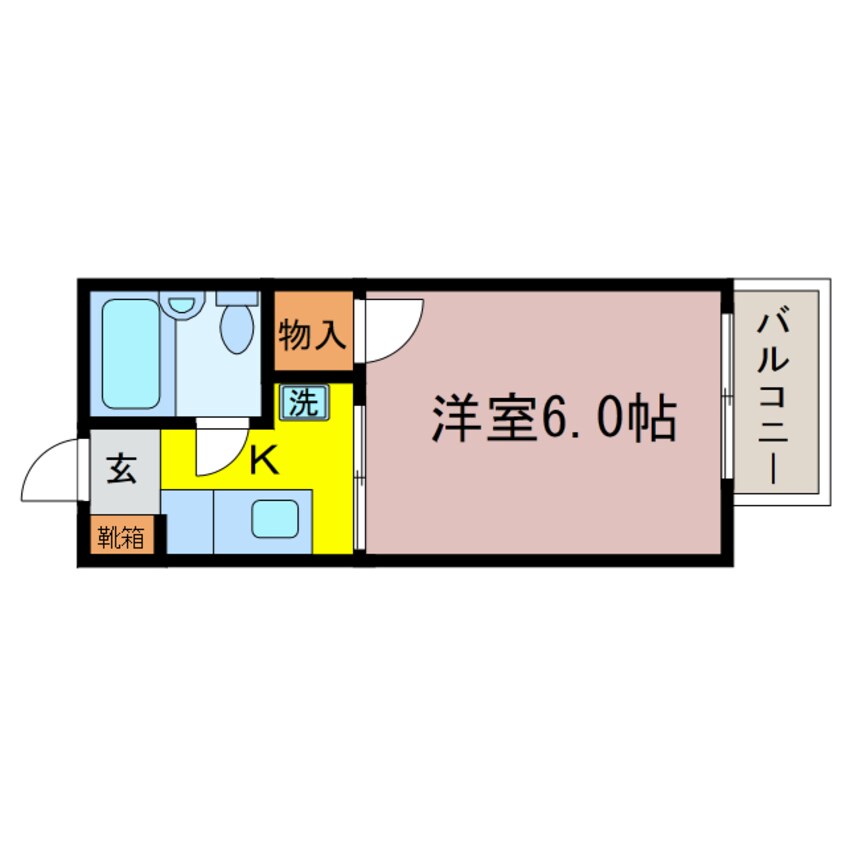 間取図 東海道本線<琵琶湖線・JR京都線>/膳所駅 徒歩20分 2階 築31年