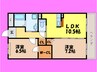 東海道本線<琵琶湖線・JR京都線>/石山駅 徒歩9分 2階 築19年 2LDKの間取り