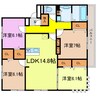 湖西線/唐崎駅 徒歩9分 2階 築9年 4LDKの間取り