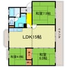 東海道本線<琵琶湖線・JR京都線>/石山駅 徒歩17分 2階 築46年 3LDKの間取り
