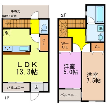 間取図 スクエアコート一里山ウエスト