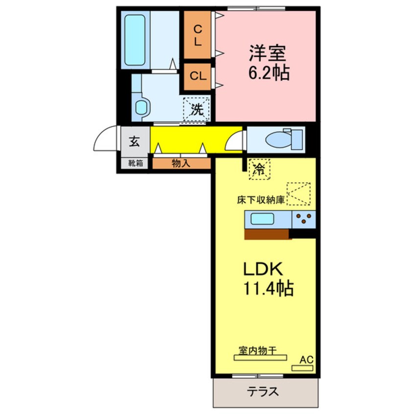 間取図 東海道本線<琵琶湖線・JR京都線>/石山駅 徒歩25分 1階 築5年