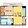 Ribera Square B棟 1LDKの間取り