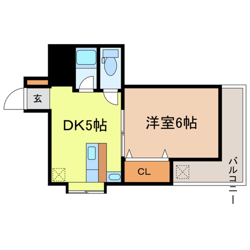 間取図 東海道本線<琵琶湖線・JR京都線>/膳所駅 徒歩10分 3階 築39年