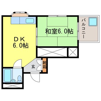 間取図 東海道本線<琵琶湖線・JR京都線>/膳所駅 徒歩10分 2階 築39年