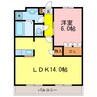 フォレスターアオエ 1LDKの間取り