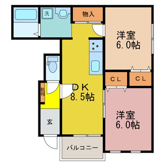 間取図 モンレーヴ平津
