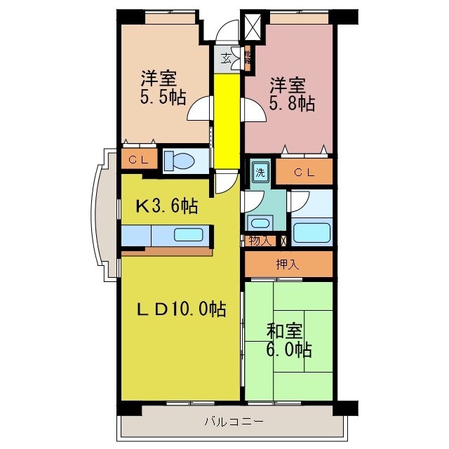 間取り図 東海道本線<琵琶湖線・JR京都線>/石山駅 徒歩26分 7階 築27年