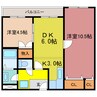 近江鉄道本線/水口石橋駅 徒歩10分 1階 築36年 2DKの間取り