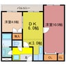 近江鉄道本線/水口石橋駅 徒歩10分 1階 築36年 2DKの間取り