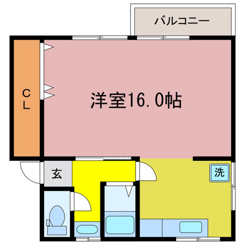 間取図 湖西線/大津京駅 徒歩15分 1階 築41年