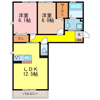 間取図 東海道本線<琵琶湖線・JR京都線>/石山駅 徒歩23分 3階 築7年