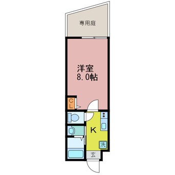 間取図 湖西線/大津京駅 徒歩6分 1階 築3年