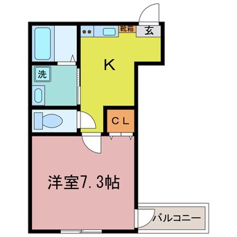 間取図 東海道本線<琵琶湖線・JR京都線>/石山駅 徒歩19分 3階 築3年