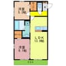湖西線/唐崎駅 徒歩6分 1階 築4年 2LDKの間取り