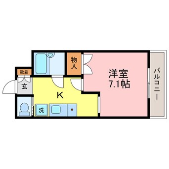 間取図 東海道本線<琵琶湖線・JR京都線>/瀬田駅 徒歩15分 2階 築36年